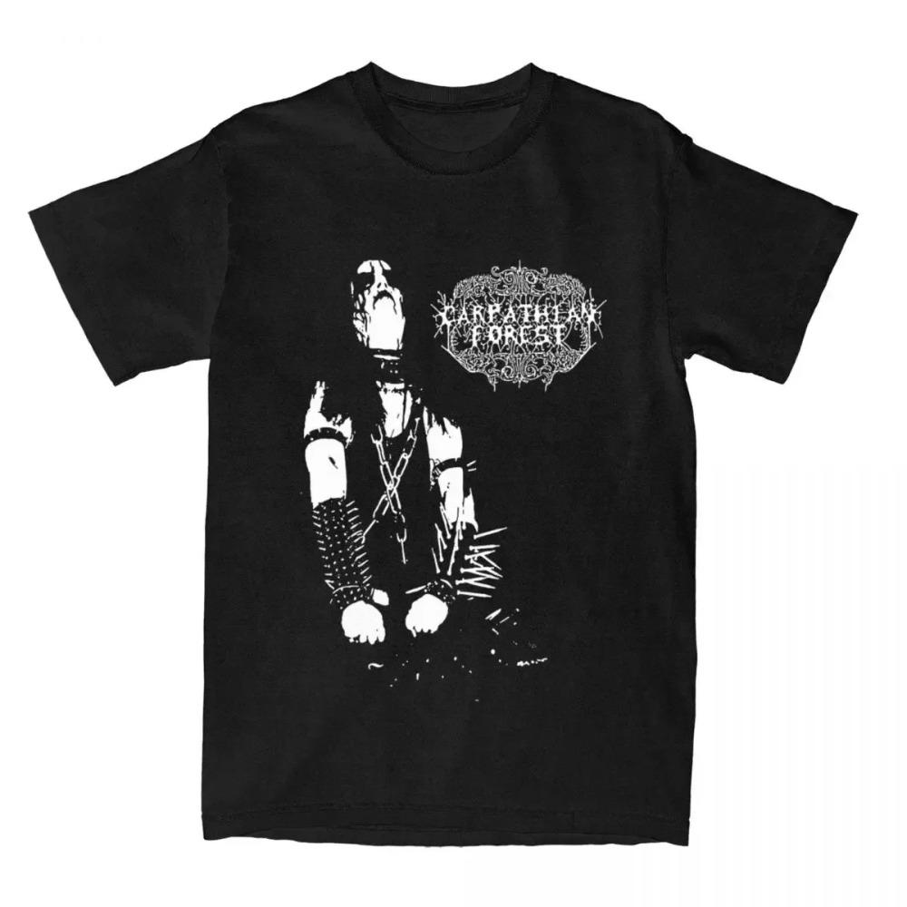Men Women's Shirts Carpathian Forest Black Metal Band Merchandise Vintage Cotton Short Sleeve We're Going To Hell for ThisShirts