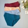 Женские трусы со средней талией, эластичные, мягкие, антисептические, хлопковые, треугольные, трусики больших размеров, однотонные, дышащие, впитывающие влагу, женские трусы, нижнее белье
