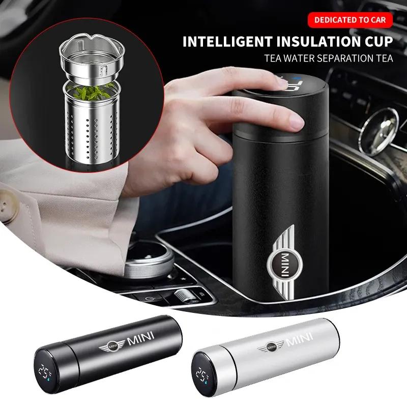 500ml smart thermos bottle with For Mini Cooper JCW Works Hatch F54 F55 F56 F57 F60 R50 R52 R53 R55 R56 R57 Accessories