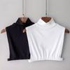 Women Elatic Vest Style Fake Collar High Round Neck Detachable Collar Woman Solid Color Shirt Winter Warm Neck Scarf