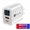 USB PD Charger 20W Fast Charging Type C Digital Display Phone Charge Adapter For iPhone Samsung Xiaomi Huawei USB C Wall Charger