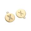 Copper Zirconium Inlaid Circular 26 Letter Pendant For DIY Jewelry Making Craft Accessories