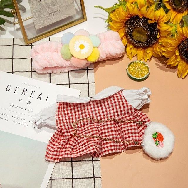 Аксессуары для кукол Lalafanfan Cafe Duck, одежда Kawaii Duck с одеждой, плюшевые игрушки, мягкая повязка для волос, подарок для девочек