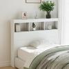 VidaXL Headboard Cabinet with LED, Headboard with Compartment, Bedroom Storage Furniture, Accessory of 839189