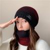 Новые теплые зимние шапки унисекс с плюшевой меховой подкладкой, стильная разноцветная шапка-бини для женщин, модный открытый лыжный теплый костюм с напуском