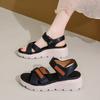 Summer women's ultra-light height gain is not tired of foot sandals 2025 new non-slip thick-soled wedge Roman shoes