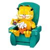 Строительные блоки Garfield Сидящий Garfield Диванные блоки с мини-фигурками Модель кошки Детские развивающие DIY игрушки Праздничные подарки