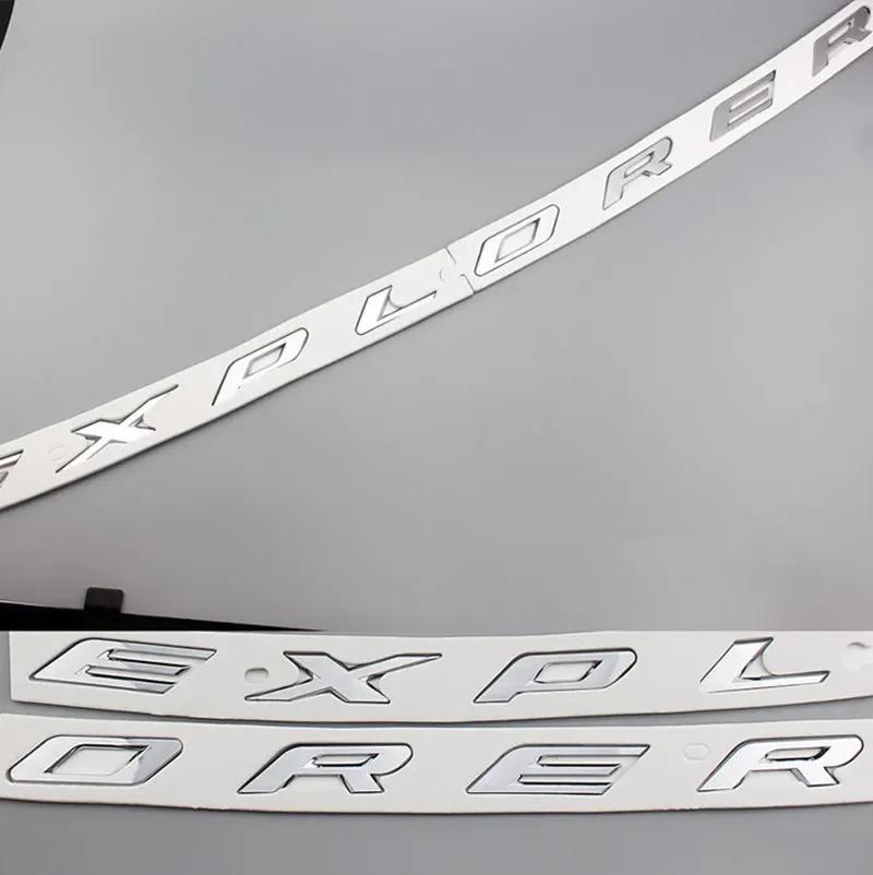 3D ABS EXPLORER Letters Car Front Hood Bonnet Emblem Badge Sticker for Ford Explorer 2011-2019 Car Styling Accessories