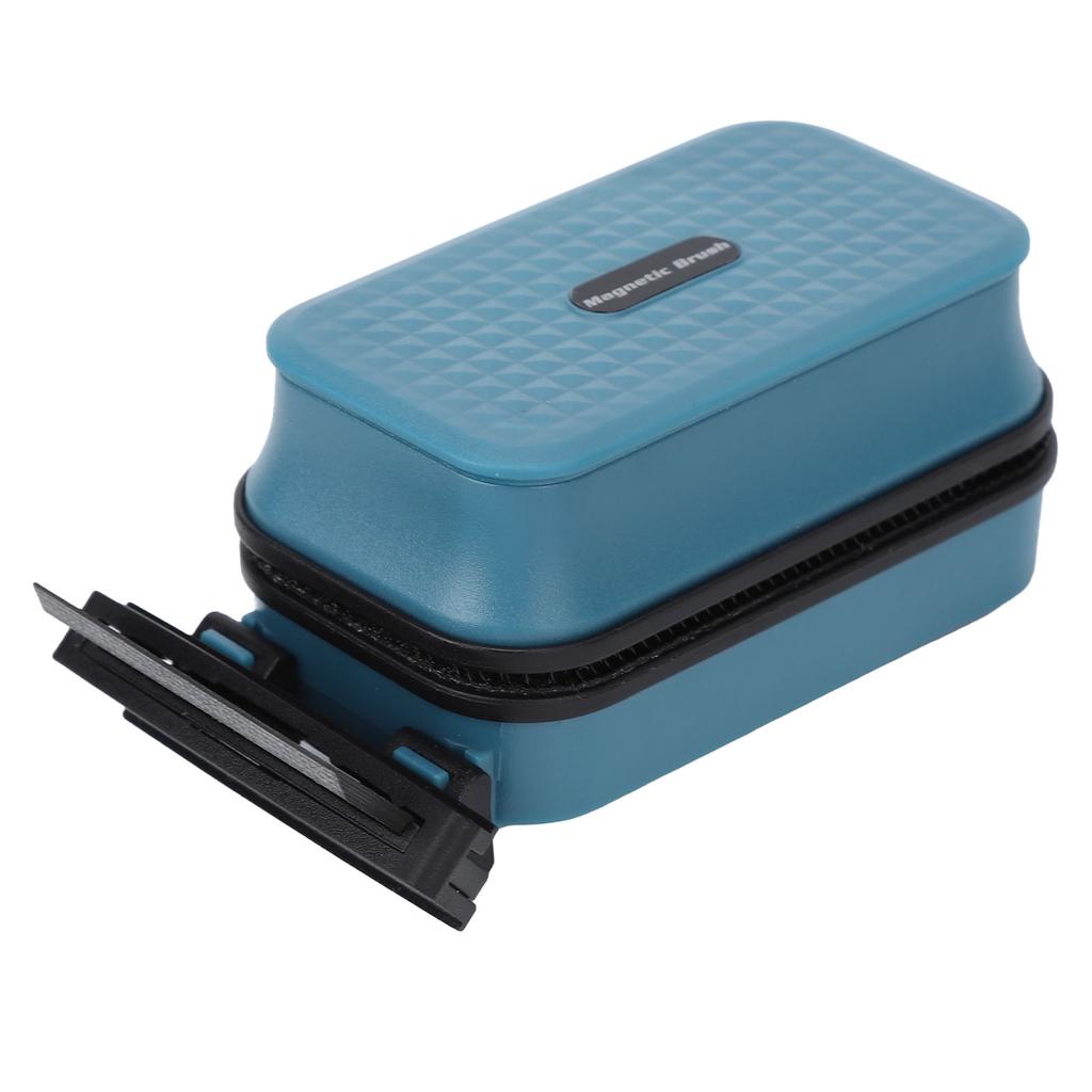 Magnetic Fish Tank Brush Strong Suction Suspended Magnetic Aquarium Cleaner Brush with Algae Scraper for Fish Tank