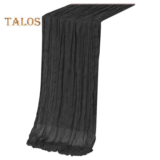 Дорожка для стола на День благодарения, марлевая, в стиле бохо, плиссированная, однотонная, устойчивая к пятнам, многоразовая, для защиты стола, украшение, дорожка для банкета, выпускного вечера