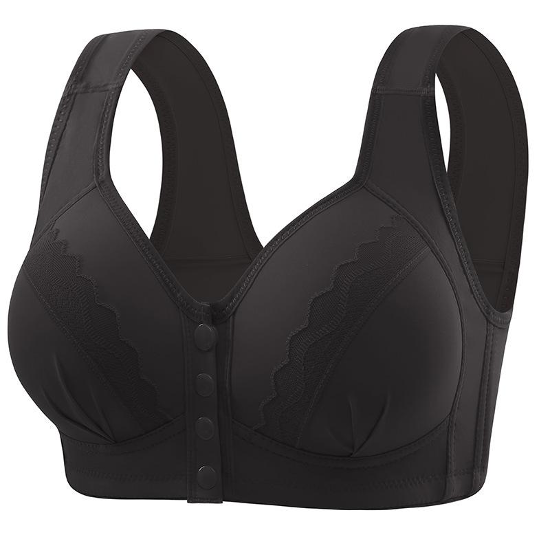 Новое поступление: Ярко-красный бюстгальтер большого размера с застежкой спереди, тонкими чашками, красивым дизайном спинки и боковой поддержкой для минимизации боковых складок, стиль майки