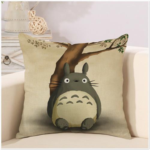 Милый мультфильм Тоторо, милый пледы, наволочка, чехол для подушки квадратной формы, чехол для подушки с шиншиллой для дивана, дома, Капа де Альмофадас 45x45