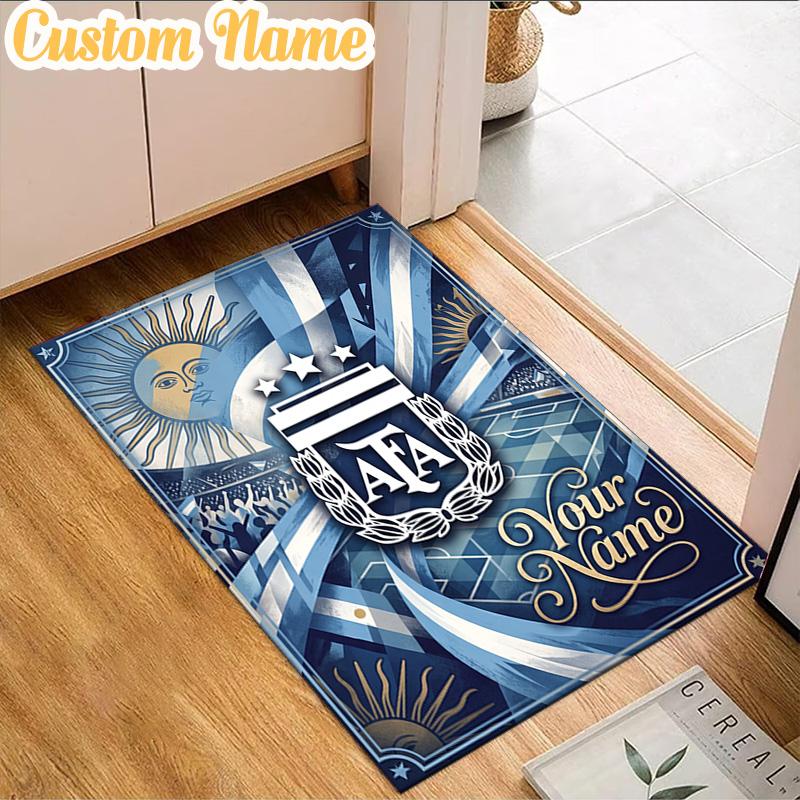 Custom Name Argentina football team Rug, Office Rug, Chair Rug, Carpet for Living Rooms, Doormat Game Rug Home Decor Christmas Gifts