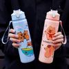2025 New Color Capybara Cute Water Cup Plastic Straw Cup Men Women Outdoor Portable Space Cup for Fitness Sports 700ml