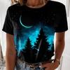 Women Summer T Shirt Trend Print Retro Fashion Short Sleeve Tees Casual   Printed  Tops