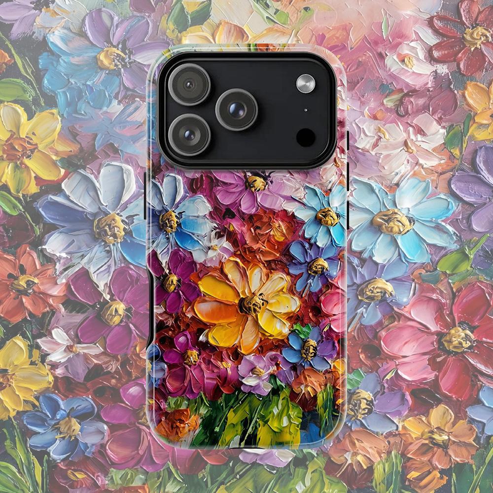 Чехол для телефона Clmj Art Flowers для IPhone 17 17e 16e 16 15 14 13 12 11 X XS XR XSMAX 7 8 Air Pro Max Plus Двухслойная задняя крышка