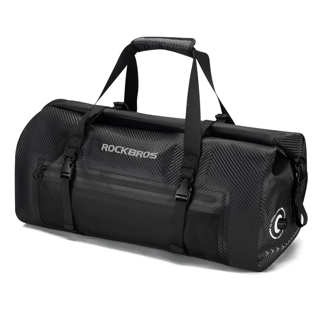 ROCKBROS Мотоциклетное сиденье Туристическое Большая вместимость Бесшовная сварка Включает светоотражающий наплечный ремень Легкий Идеально подходит для и На открытом воздухе Черная сумка, Сумка, Водонепроницаемая,