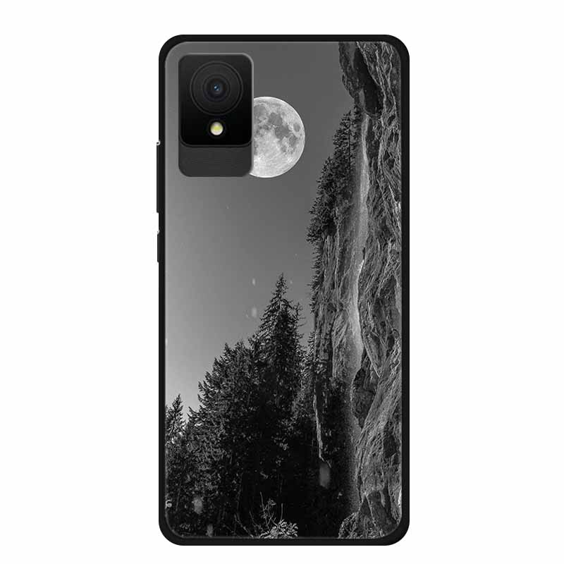 For TCL 501 Case Original Soft Silicone TPU Phone Cases Back Cover For TCL501 Scenery Shockproof Marble Painted Bumper Cute etui