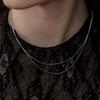 TOU SS014 Layered Ball Chain Necklace