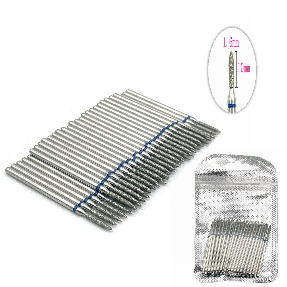 50 шт./упак. алмазные шлифовальные боры для ногтей, сверла для стоматологической алмазной полировки, полировщик для ногтей, фрезы, сверла