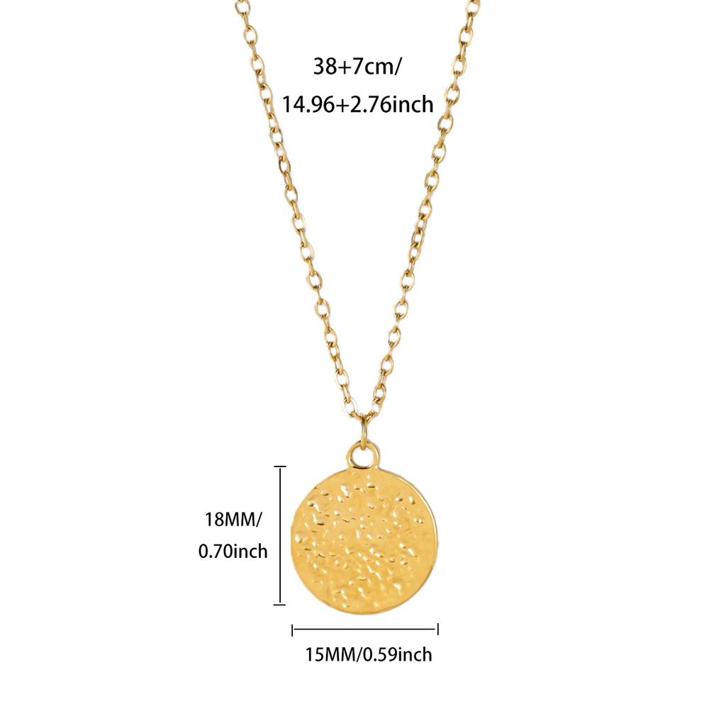 Минималистичные круглые подвески для женщин золотого цвета из нержавеющей стали, геометрическое круглое ожерелье, свадебная вечеринка, ювелирный подарок
