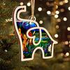1/2Pcs Elephant Pendant Wooden Hanging Ornament with Lanyard Easy To Hang