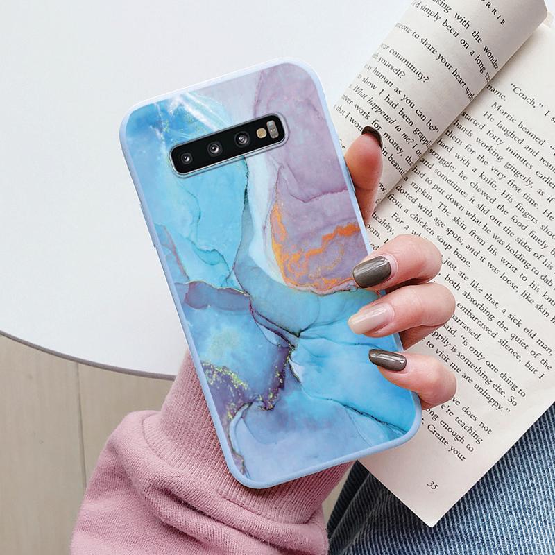 Цветной Роскошный Мраморный Чехол Для Samsung Galaxy S10 S 10 Plus S10E Fundas Мягкий ТПУ Защита Задняя Крышка Для Samsung S10 Ударопрочный