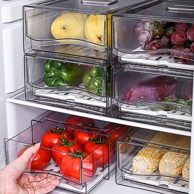 Органайзер для холодильника, ящик для хранения продуктов питания, прозрачный органайзер для холодильника, контейнеры, морозильная камера, кладовая, кухонный органайзер
