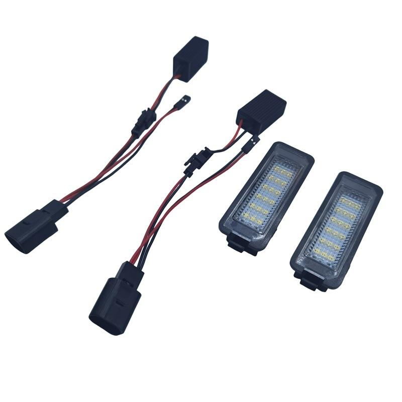 2 шт. Для VW Passat B6 CC Eos Golf 4 5 6 7 MK7 Polo Superb Lupo Scirocco Seat Leon Altea Ibiza Светодиодный фонарь номерного знака