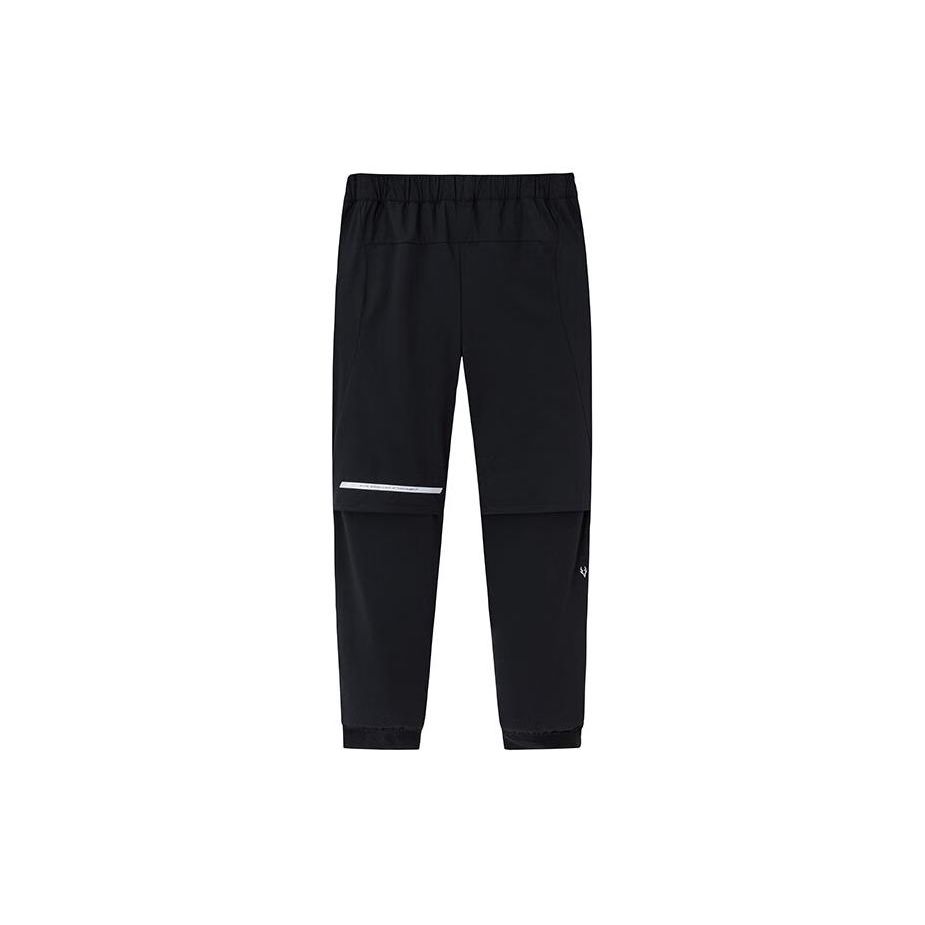 Anta Спортивные брюки Running Series Solid Color Mid Tight Knit, мужские, базовые, черные, 152415509-1