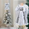 Ангел Верхушка Рождественской Елки Крылья Navidad Ангел Верхушка Елки Звезда Украшения ПВХ 30см Сказочный Ангел Украшения Двор Кафе Дом
