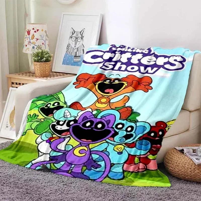 3D Printed Baby Blanket CATNAP DOGDAY Cartoon Smiling Critters Babes Carpet Super Soft Warm for Bedroom LivingRoom Sofa Bed Car