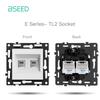 BSEED Plastic Frames Modules HDMI ST TL CAT6 Socket Parts DIY Combination EU FR RU Standard Sockets USB Typle-C Charge E-Series