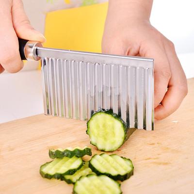 2 шт. Нержавеющая сталь Картофелерезка Измельчитель Овощи Фрукты Фигурный Гофрированный Слайсер Ингредиент для Яичного Салата Резак Кухонный Гаджет
