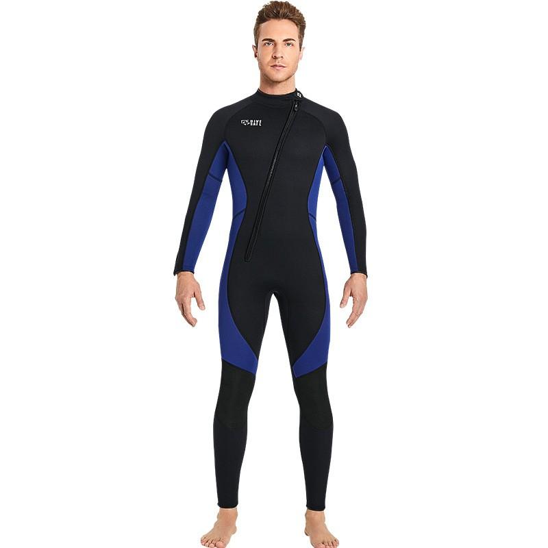 Diving Suit 3MM One-piece Long-sleeved Cold-proof Warm Swimsuit Snorkeling Surfsuit