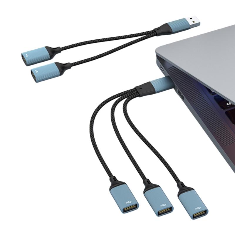 USB-удлинитель 2/3 порта с быстрой передачей данных 480 Мбит/с и зарядкой 1,5 А для ПК, ноутбука, принтера, мыши