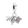 Airplane Charms Fit Fashion Original Bracelets 925 Silver Aircraft Travel Beads Camera Luggage Passport DIY Charm Jewelry GIft