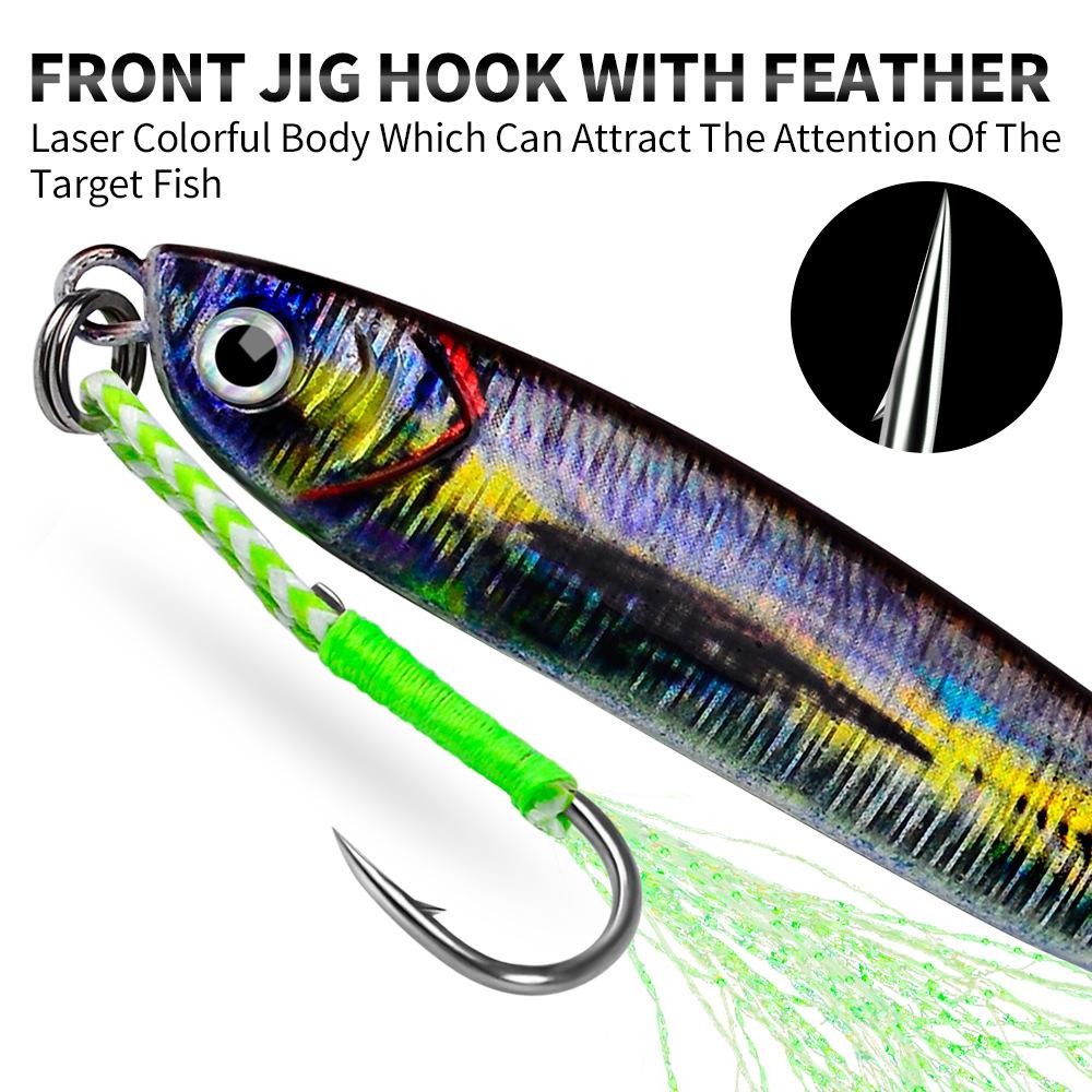 3D Printing Lure Iron Plate Simulation Lure Bait Long Throw Submerged Metal Bait 10g-40g Quick Draw Iron Plate