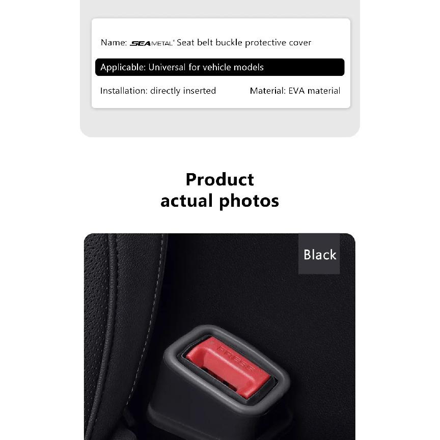 SEAMETAL Car Seat Belt Buckle Cover Universal Car Seat Belt Socket EVA Anti Scratch Protection Seat Belt Cover Fixed Accessories