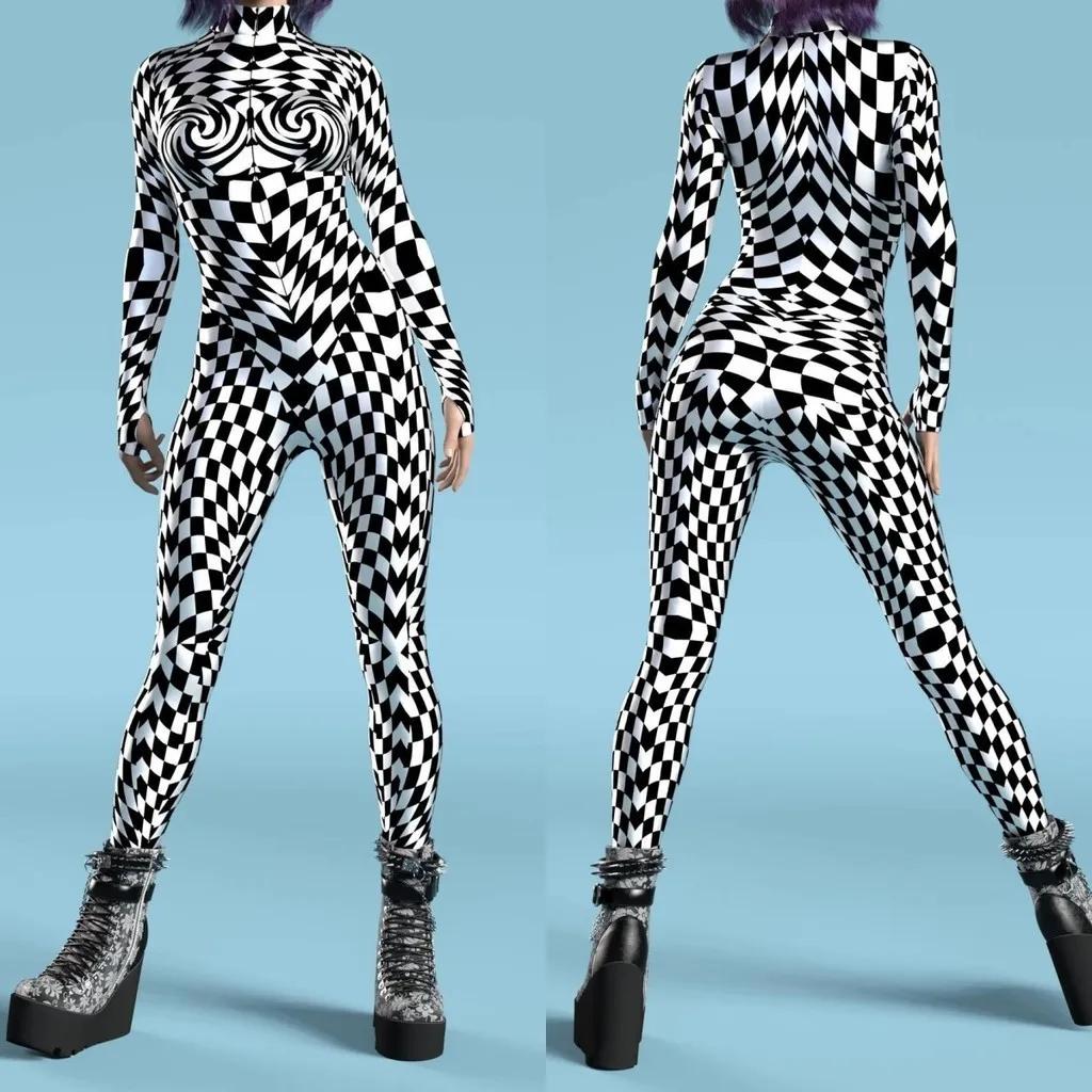 3D цифровая печать сценических костюмов для взрослых Хэллоуин Мероприятие Карнавал Тематическая вечеринка Костюм для косплея Костюм для ролевой игры Комбинезон