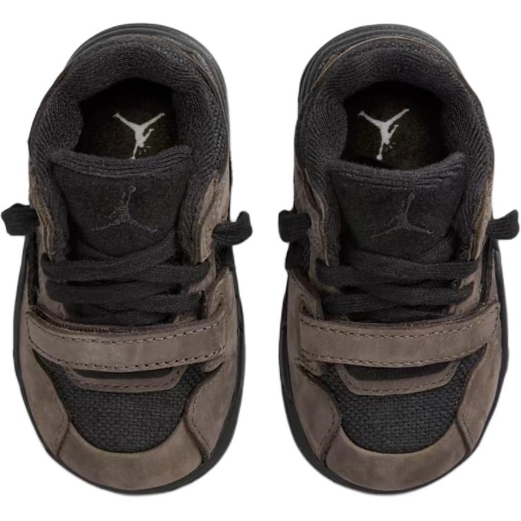 Детские кроссовки Travis Scott x Jordan Jumpman Jack, нескользящие, износостойкие, низкие, Черно-коричневые FJ2852-204