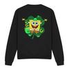 SpongeBob SquarePants Unisex Adult Spongey Four Leaf Clover St Patricks Day Sweatshirt