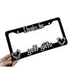 New Car License Plate Frame Cover I Brake for Goth Girl Plate Cover Metal Acrylic Car Tag Holder Automobile License Plate Holder