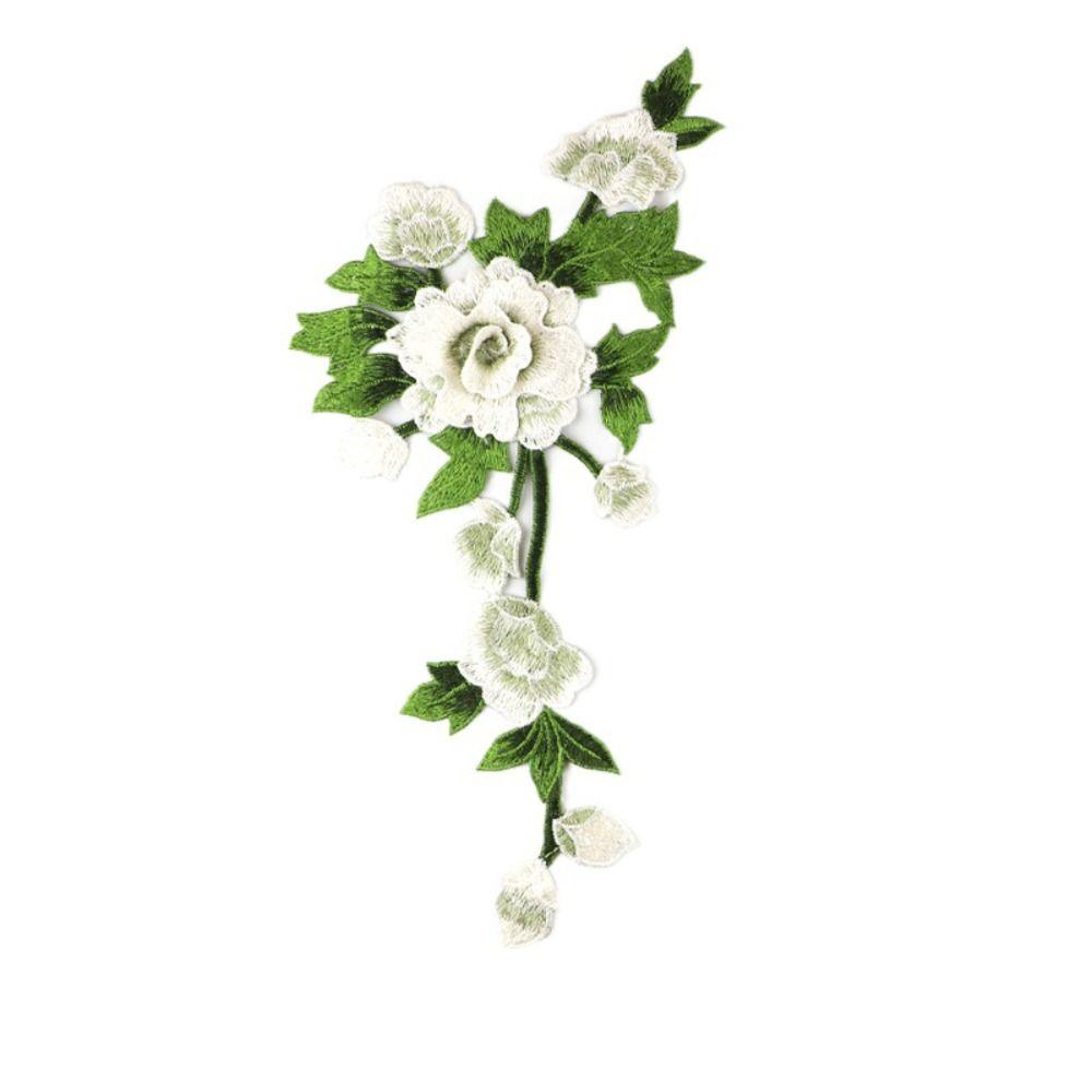 3D Trimmings Rose Floral Peony Garment Flower Embroidery Applique Clothes Accessories Patch