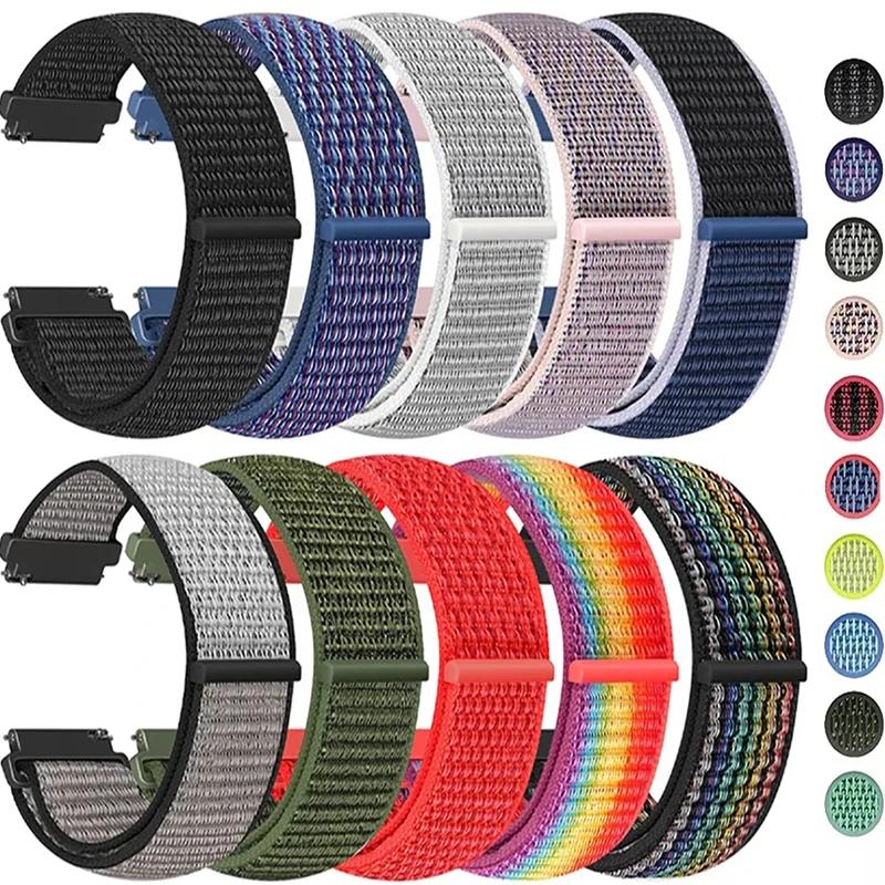 Nylon Loop For Samsung Galaxy Watch 6 5 Pro/4/classic/gear S3 Frontier/active Sport Bracelet Huawei Watch Gt2 3 22mm 20mm Strap
