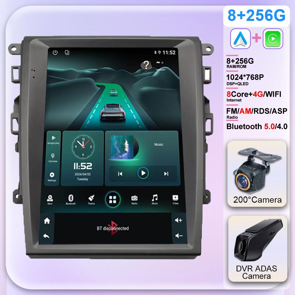 9,7-дюймовый автомобильный Android для Mondeo Fusion Mk 5 2013-2018 Автомагнитола с высокопроизводительным процессором HDR QLED Экран 5G WIFI BT Нет 2Din Carpla