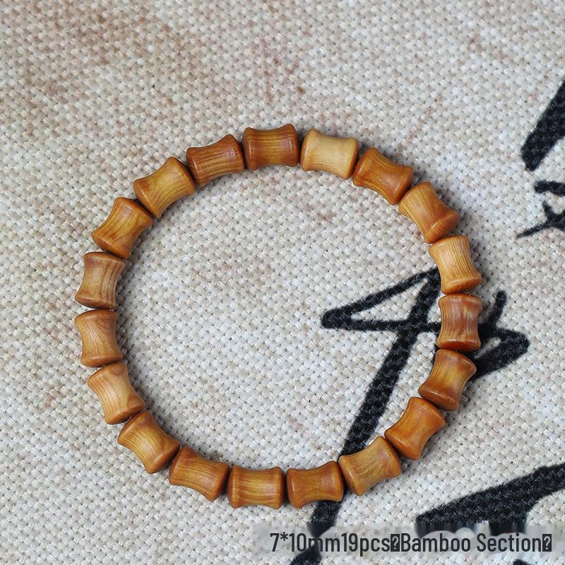 «Мужской браслет Taihang Aged Cypress — ювелирные изделия из черных масляных бусин Будды»