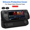Game Console Protective Case with Thumb Grip Caps Impact Resistant Scratch-proof Silicone Protective Cover for Steam Deck