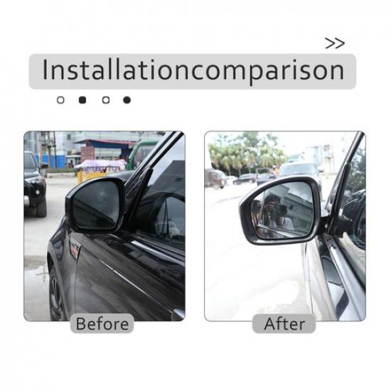 Для Land Rover Discovery 4 14-19 ABS Карбоновое волокно Накладка на рамку козырька бокового зеркала