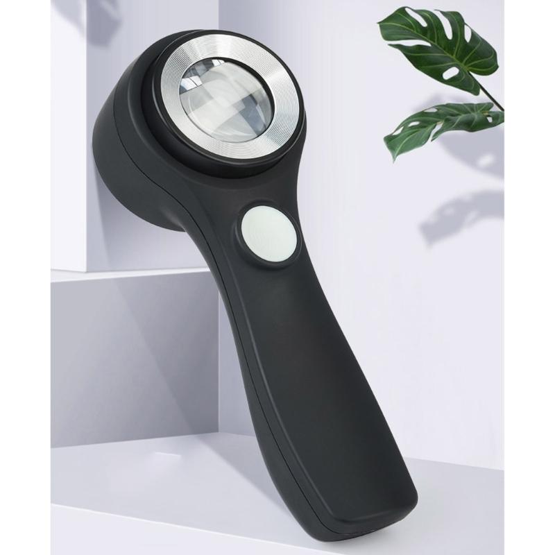 Magnifying Glass with Adjustable LED Lights,60X Glass Lens Handheld Illuminated Magnifier Reading Magnifying Glass